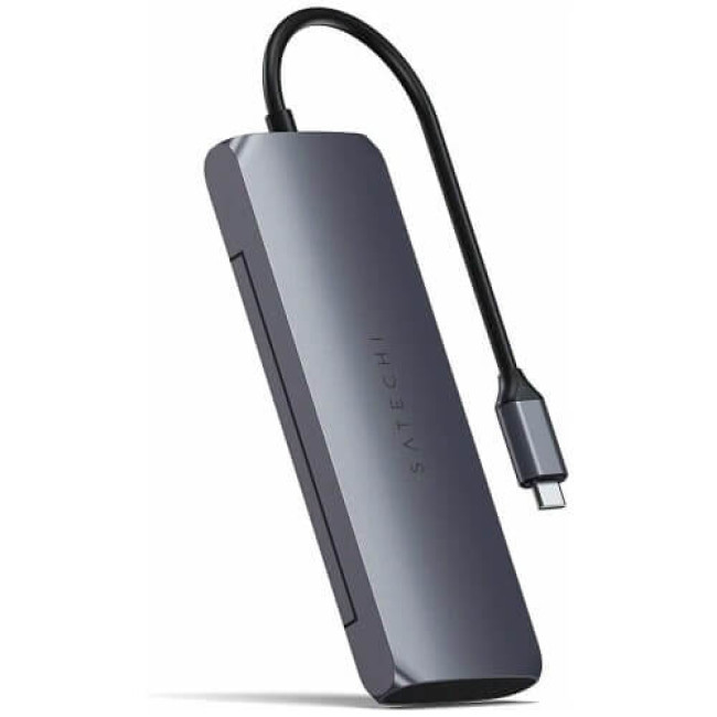 Адаптер Satechi Aluminum Type-C Hybrid Multiport Adapter Space Gray (ST-UCHSEM)