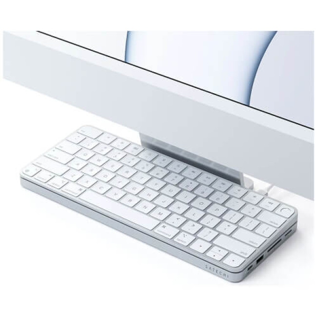 Адаптер Satechi Aluminum USB-C Slim Dock для iMac 24'' Silver (ST-UCISDS)