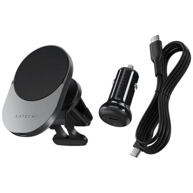 Зарядное устройство Satechi Qi2 Wireless Car Charger Space Gray (ST-Q2CCM)
