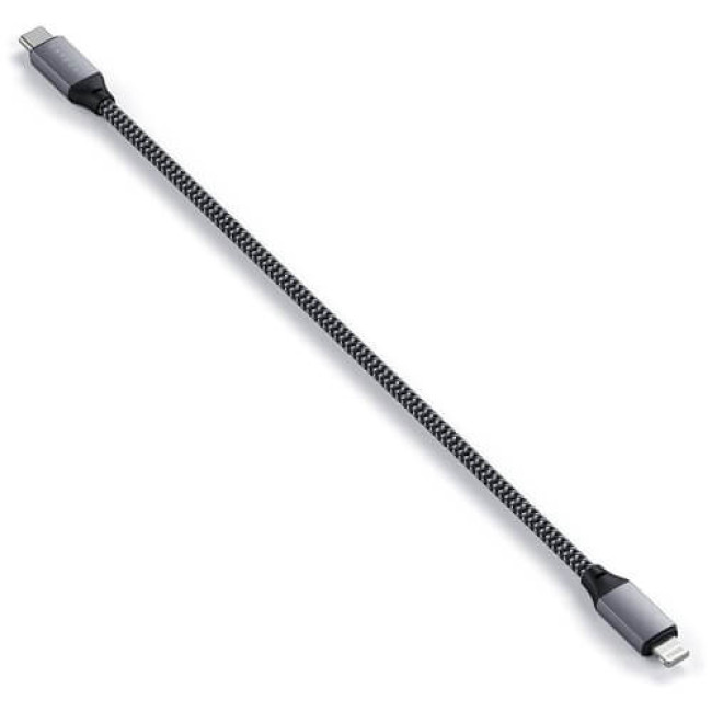 Кабель Satechi USB-C/Lightning Cable Space Gray (25 cm) (ST-TCL10M)