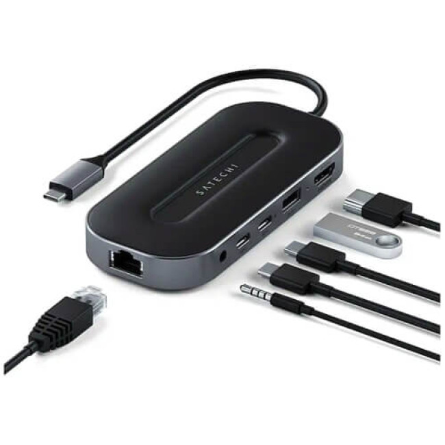 Адаптер Satechi USB4 Multiport Adapter with with 2.5G Ethernet Space Gray (ST-U4MGEM)