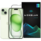 Защита экрана (стекло) Monblan для iPhone 16 Plus/15 Plus/14 Pro Max 2.5D Anti Static 0.26mm (Black)