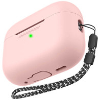 Чехол AhaStyle Silicone Case для AirPods Pro 2 with strap Pink (X003E43NGX)