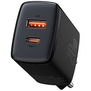 Зарядное устройство Baseus Compact Quick Charger U+C 20W Black (CCXJ-B01)