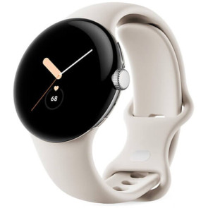 Смарт-часы Google Pixel Watch Polished Silver Case/Chalk Active Band (1 год гарантии)