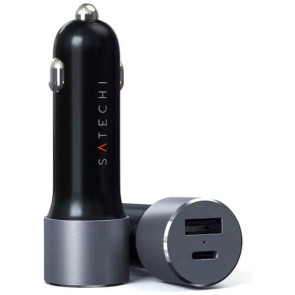 Зарядное устройство Satechi 72W Type-C PD Car Charger Space Grey (ST-TCPDCCM)
