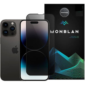Защита экрана (стекло) Monblan для iPhone 16 Pro Max 2.5D Anti Peep 0.26mm Black
