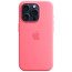 Чехол Apple iPhone 15 Pro Silicone Case with MagSafe Pink (MWNJ3)