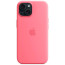Чехол Apple iPhone 15 Silicone Case with MagSafe Pink (MWN93)