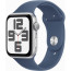 Apple Watch SE 2 2024 GPS 44mm Silver Aluminium with Denim Sport Band S/M (MXEQ3)