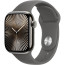 Apple Watch Series 10 46mm Natural Titanium Case with Stone Gray Sport Band M/L (MWYA3)