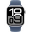 Apple Watch Series 10 46mm Silver Aluminium with Denim Sport Band S/M (MWWL3)
