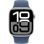 Apple Watch Series 10 GPS + Cellular 46mm Silver Aluminium with Denim Sport Band S/M (MWY03)