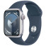 Apple Watch Series 9 41mm Silver Aluminium with Storm Blue Sport Band S/M (MR903)