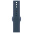 Apple Watch Series 9 GPS + Cellular 41mm Silver Stainless Steel with Storm Blue Sport Band M/L (MRJ33)