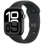 Apple Watch Series 10 GPS + Cellular 42mm Jet Black Aluminium with Black Sport Band M/L (MWX73)