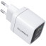 Зарядное устройство Choetech 35W GaN Dual USB-C Display Wall Charger White (PD6051-WH)
