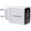 Зарядное устройство Choetech 35W GaN Dual USB-C Display Wall Charger White (PD6051-WH)