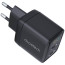 Зарядное устройство Choetech 35W GaN Dual USB-C Display Wall Charger Black (PD6051-BK)