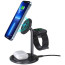 Беспроводное ЗУ Choetech Magnetic 3 in 1 magnetic Wireless Charging Stand Black (T585-F-BK)