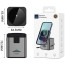 Беспроводное ЗУ WIWU Cube Hub Wireless Charger 9in1 USB-C to3xUSB3.0+HDMI+RJ45+SD/MicroSDPD 100W Grey (Wi-W025)